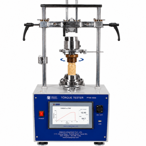 Rotational force test for adhesive bond integrity between cork shank and wooden top